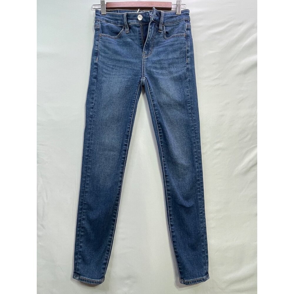 American Eagle Womens Hi-Rise Jegging Jeans Size 00 Next Level Stretch Dark Wash